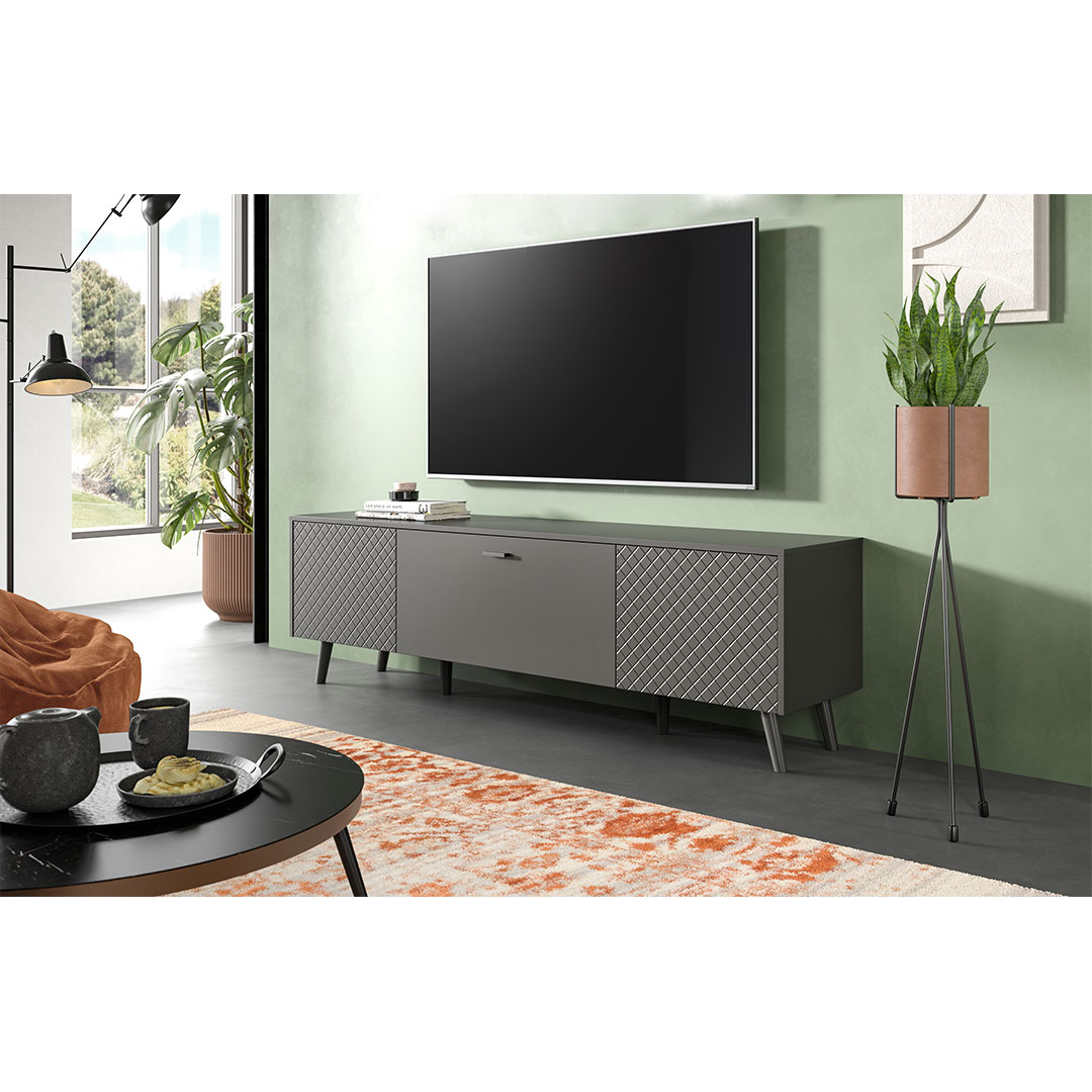 Linea kreedns 2 drzwi, 1 klapa matowy szary. - 8