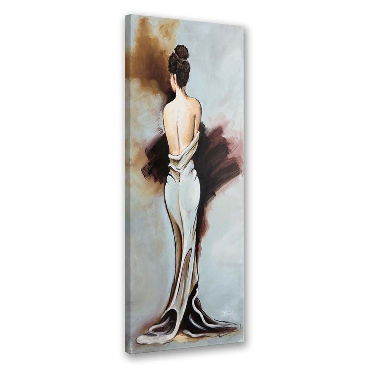 Obraz na płótnie, Kobieta w sukience 30x90