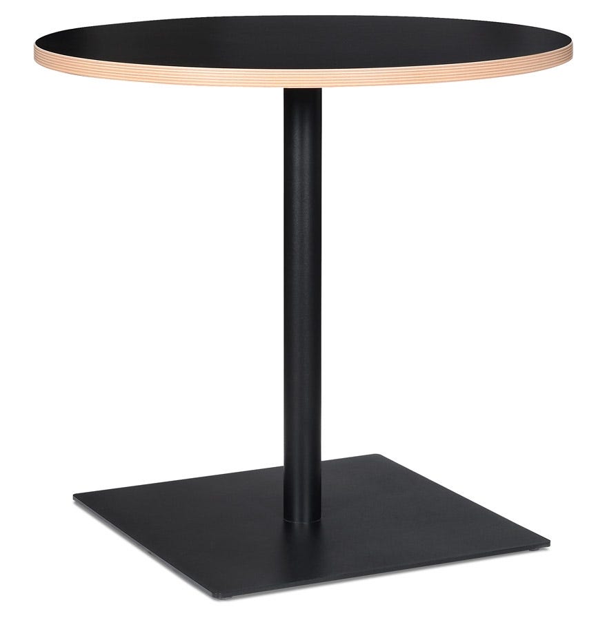 Table ronde 'FUSION ROUND' noire - Ø 80 cm | Leroy Merlin