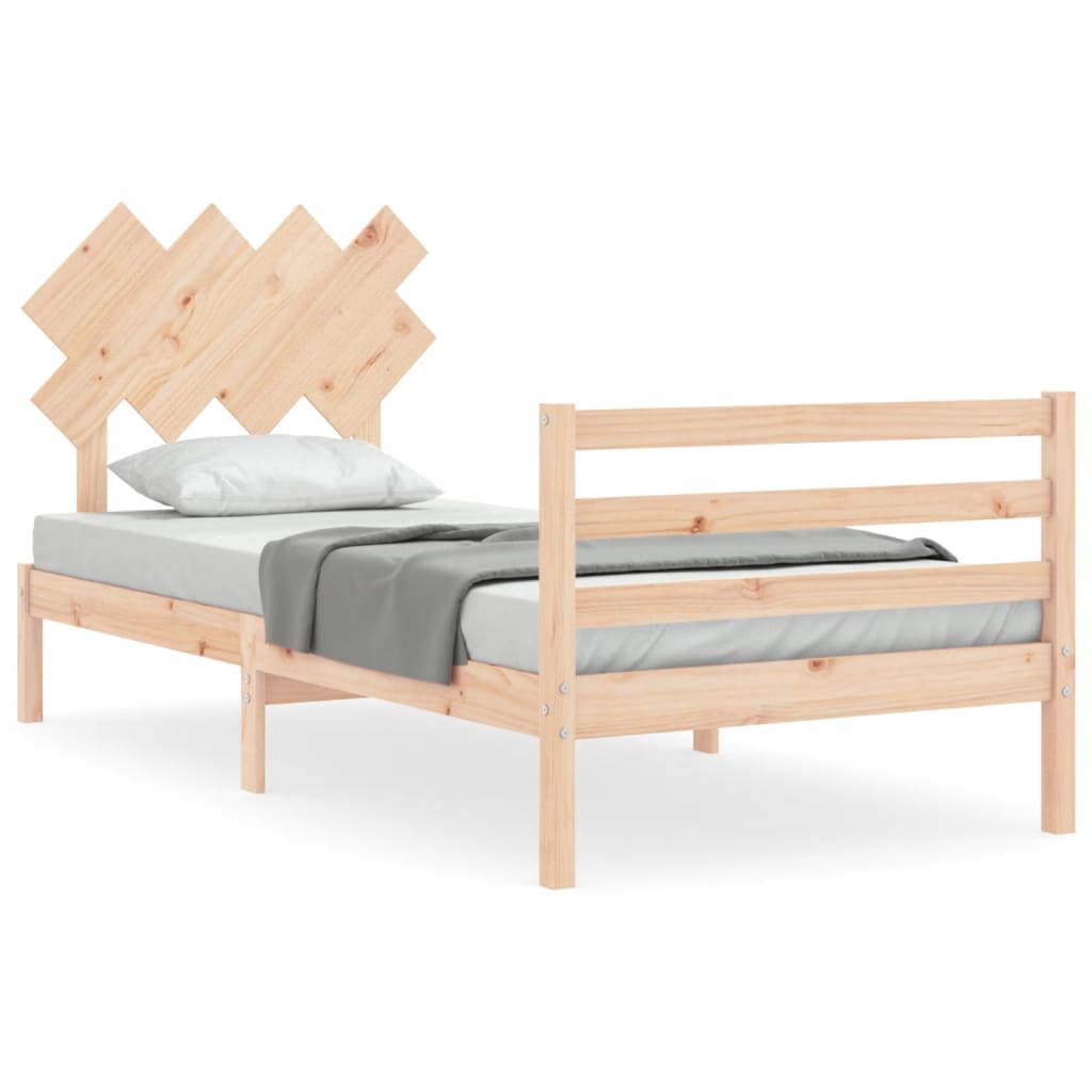 Maison Exclusive - Testiera per Letto Grigia 95x4x100 cm in Legno Massello di Pino | Leroy Merlin