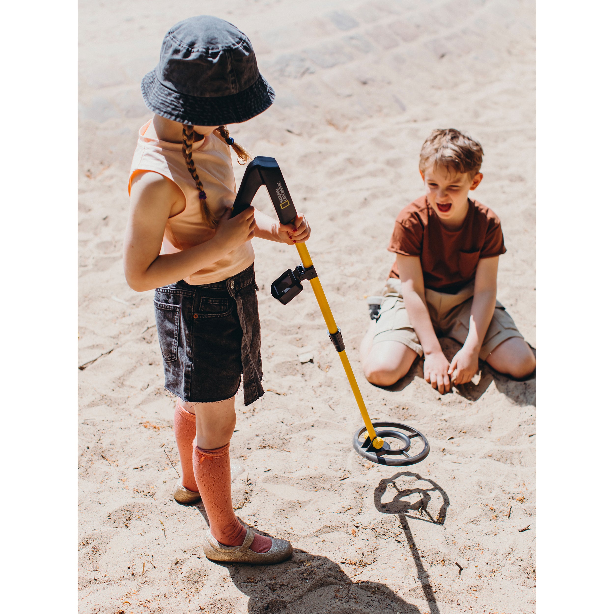 Détecteur De Métaux Pour Enfants/adultes - Bobine étanche 7,5 Pouces - 2 Modes (tout Métal/masquable) - Léger 2 Lbs - Pour Trésor, Plage, Forêt