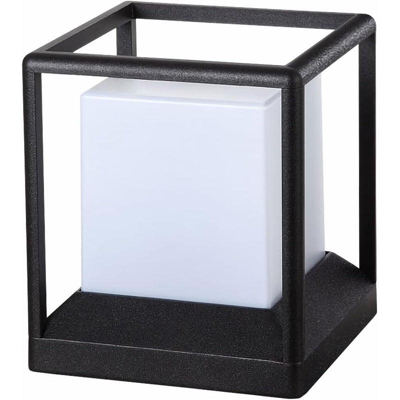 15W Lampa ogrodowa LED na słupku, wodoodporna lampa ogrodowa, czarna lampa zewnętrzna, wodoodporna lampa ogrodowa IP65 z gniazdem do ogrodów, ścieżek