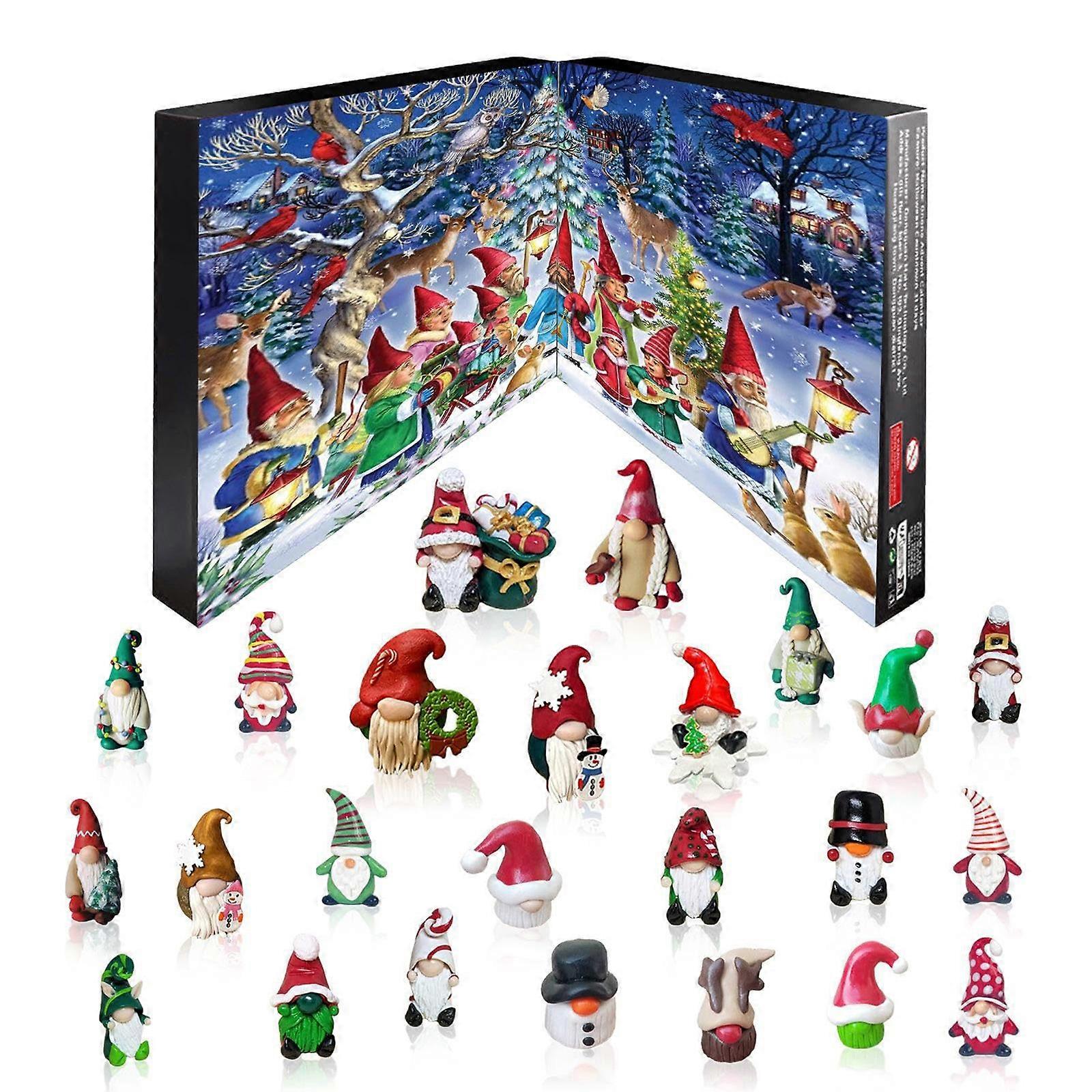 Calendrier De L'Avent Gnomes De Noël 2026 - 24 Lutins à Collectionner - Décorations Suspendues Pour Sapin, Cheminée - Matériaux Naturels Feutre, Bois, Paille - 7