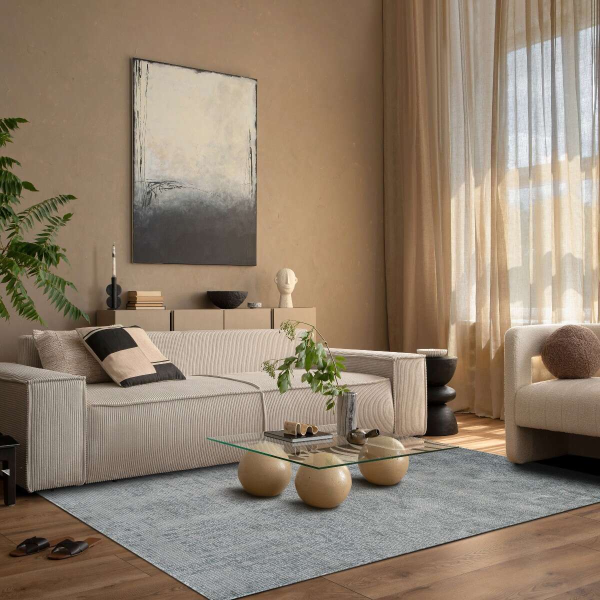 Tapis vintage gris foncé 120x160 - 7