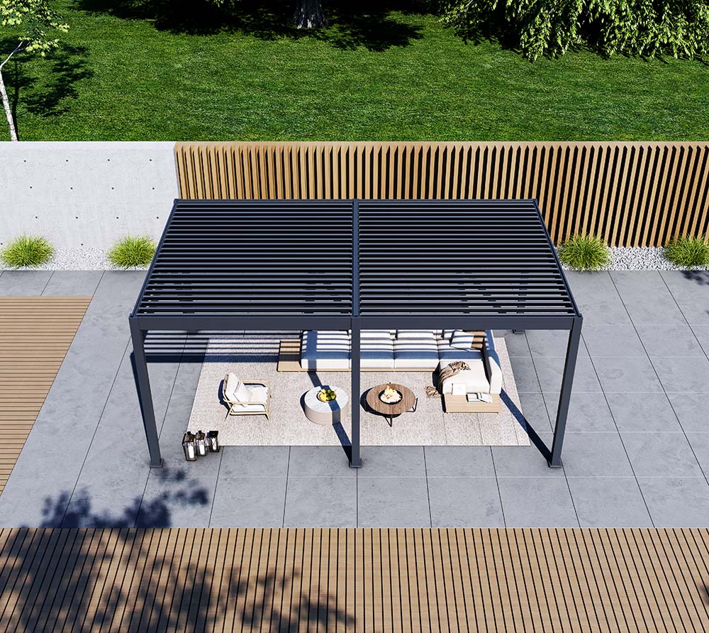 Paragon Outdoor Grand Tuscan 1220 | Pergola en aluminium avec toit à lames | 4x6 m - 3
