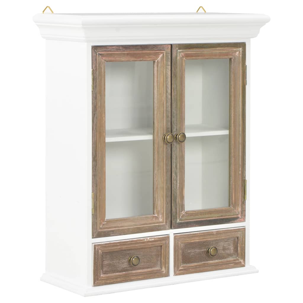 Armario de pared de madera maciza 49x22x59 cm
