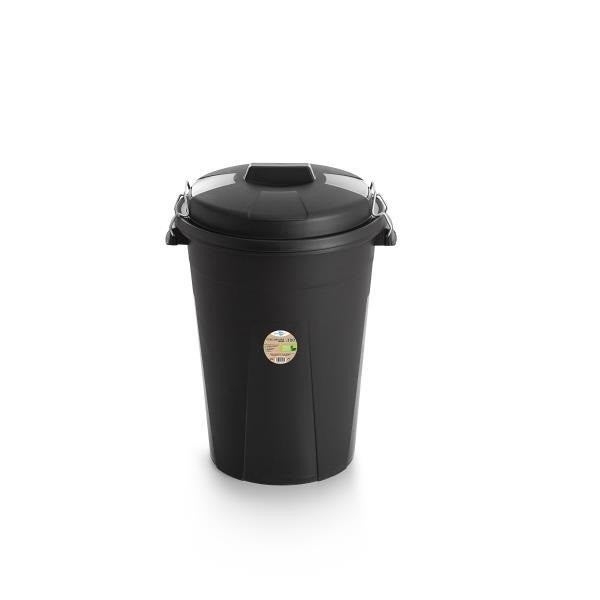 CUBO BASURA 100 L TAPA NEGRO Leroy Merlin