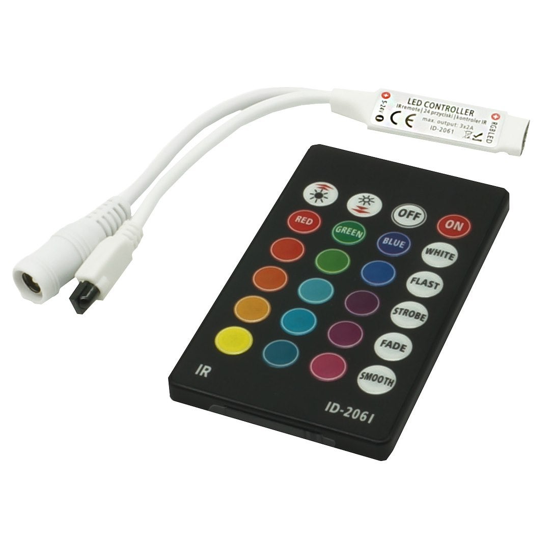 Controller LED RGB IR 24 tasti 72W nero IdeaLED | Leroy Merlin