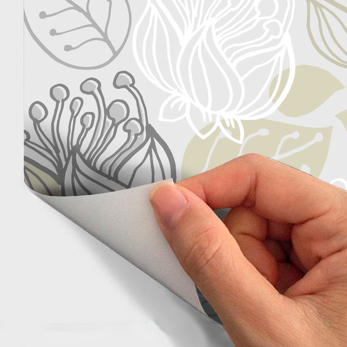 Adesivo arazzo tropicale floreale - Sticker adesivo - adesivi murali - 30x30cm - 4