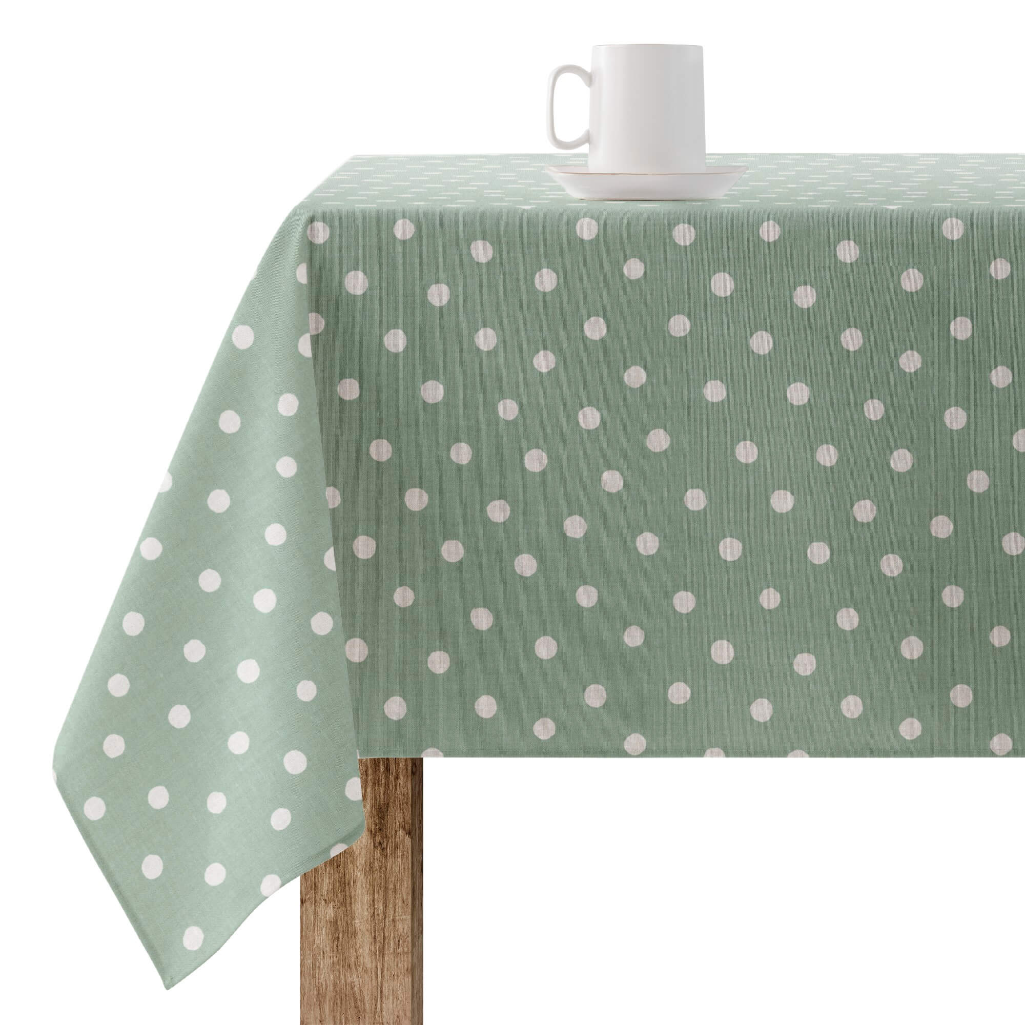 Tovaglia Ovale Antimacchia Con Bordo Elastico – Stampe Astratte Verdi, 132x229 Cm – Lavabile, Anti Schizzi Per Interni/Esterni + Sottobicchiere