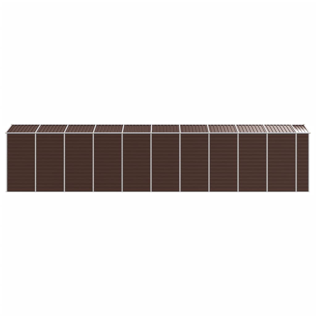 Maison Exclusive - Abri de jardin marron 191x895x198 cm acier galvanisé - 6