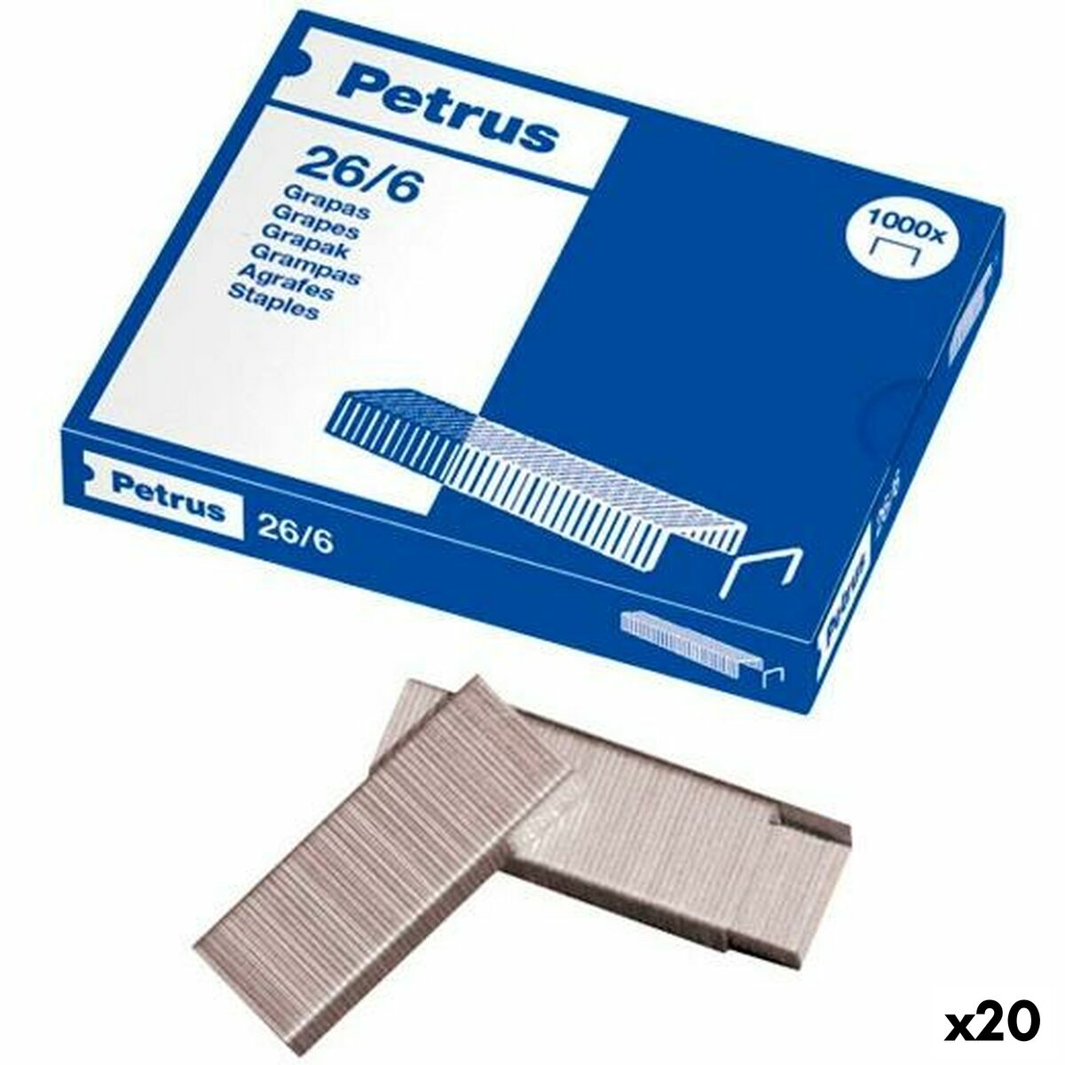 Petrus - Agrafes - 202 - Acier Galvanisé - Pack De 1000 - Pour P/N: 205