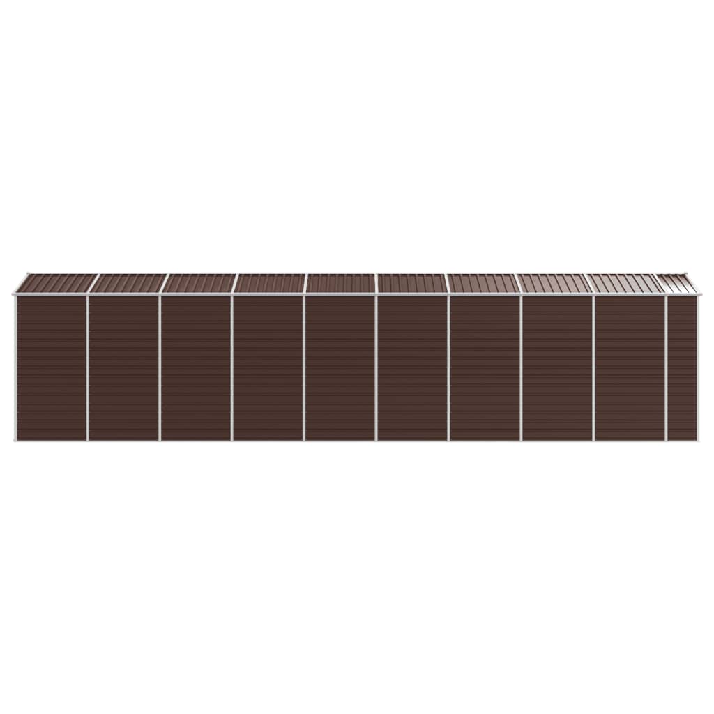 Maison Exclusive - Abri de jardin marron 191x810x198 cm acier galvanisé - 6