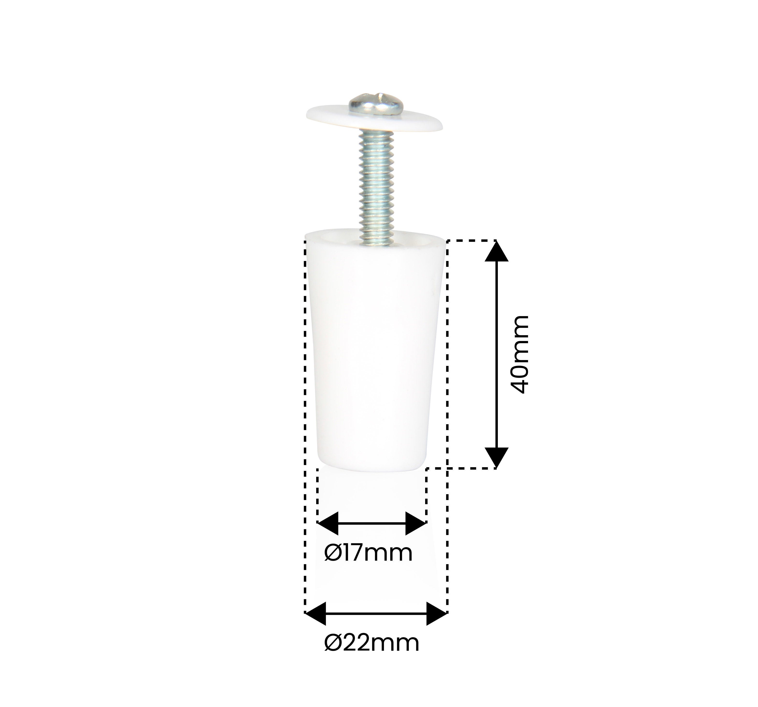 Butée d'arrêt AVOSDIM pour lame finale de volet roulant - Blanc - 3