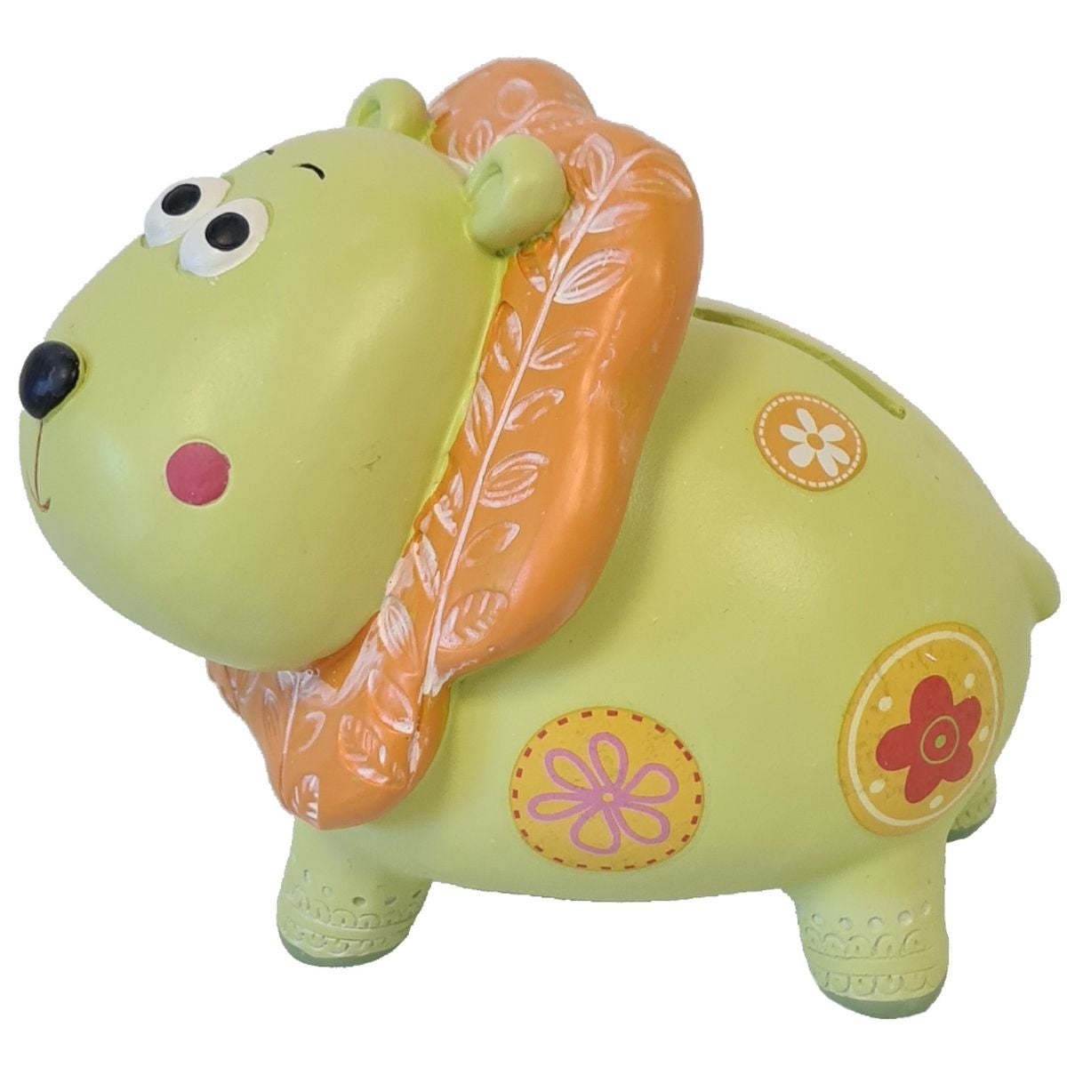 Tirelire En Porcelaine Mousehouse Gifts - Forme De Lion Avec Crinière Texturée - Pour Enfants - Décoration De Chambre