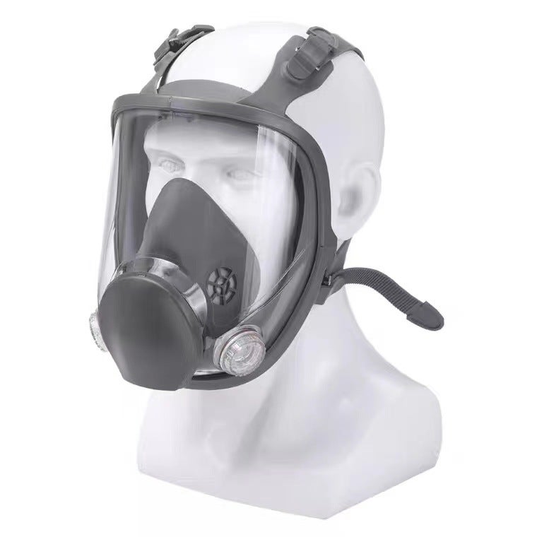 masque à gaz peinture en aérosol pesticide chimique anti-gaz grand masque large champ de vision protection contre - 2