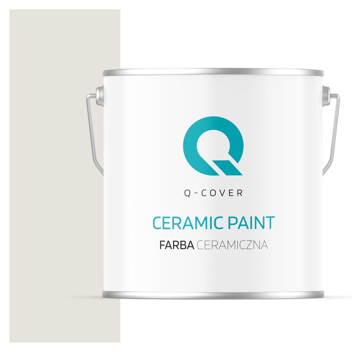 Farba Ceramiczna Do Ścian i Sufitów Q-Cover Biel złamana w szary H1276 Głęboki Mat 5L