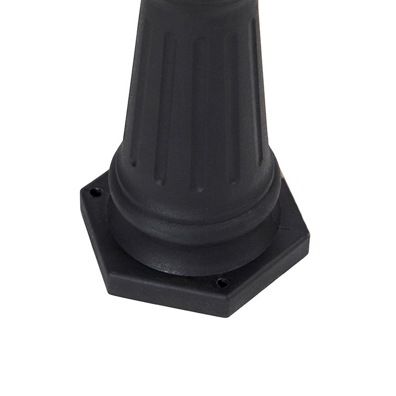 Qazqa classic-antique lanterne extérieure pour jardin - Capital - noir, max. 15w, e27, 216cm, IP44, à 3 lumières - 9