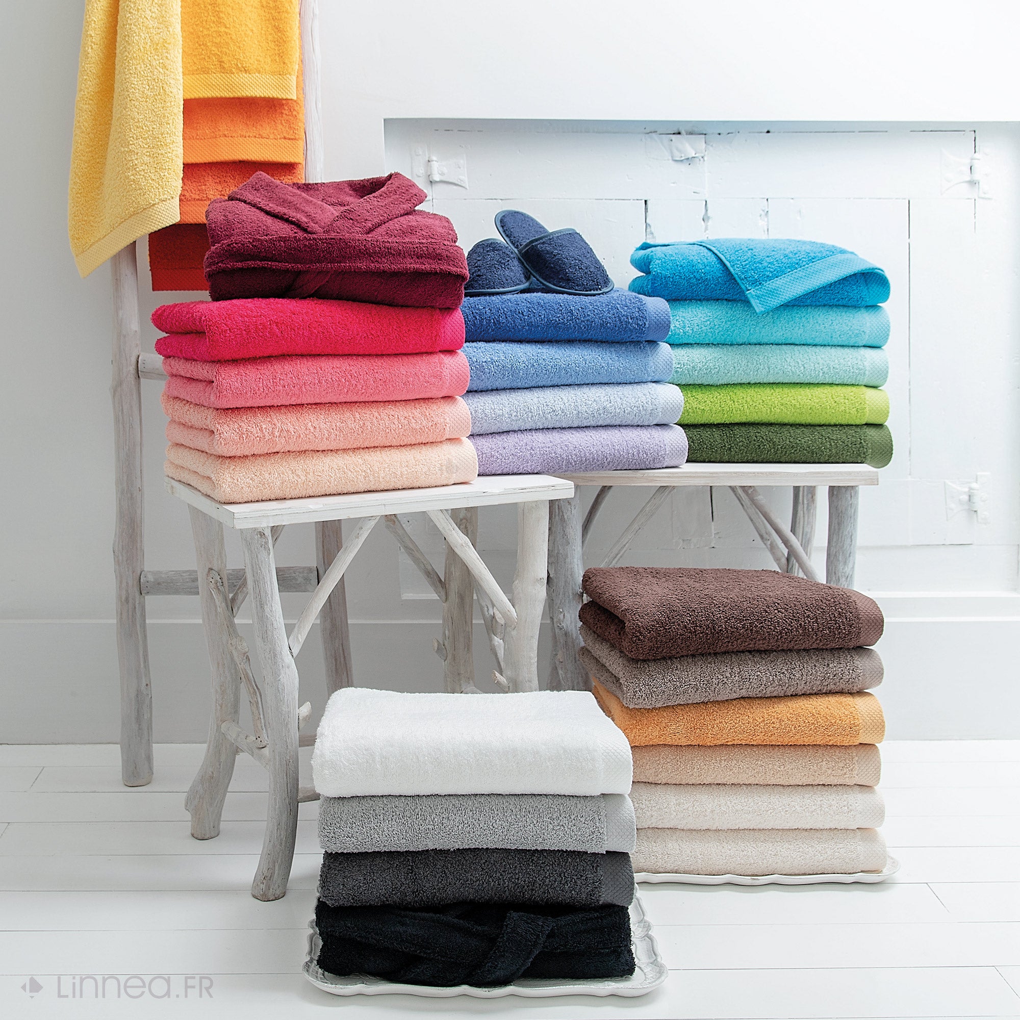 Drap de bain 100x150 cm PURE Noir 550 g/m2 - 5