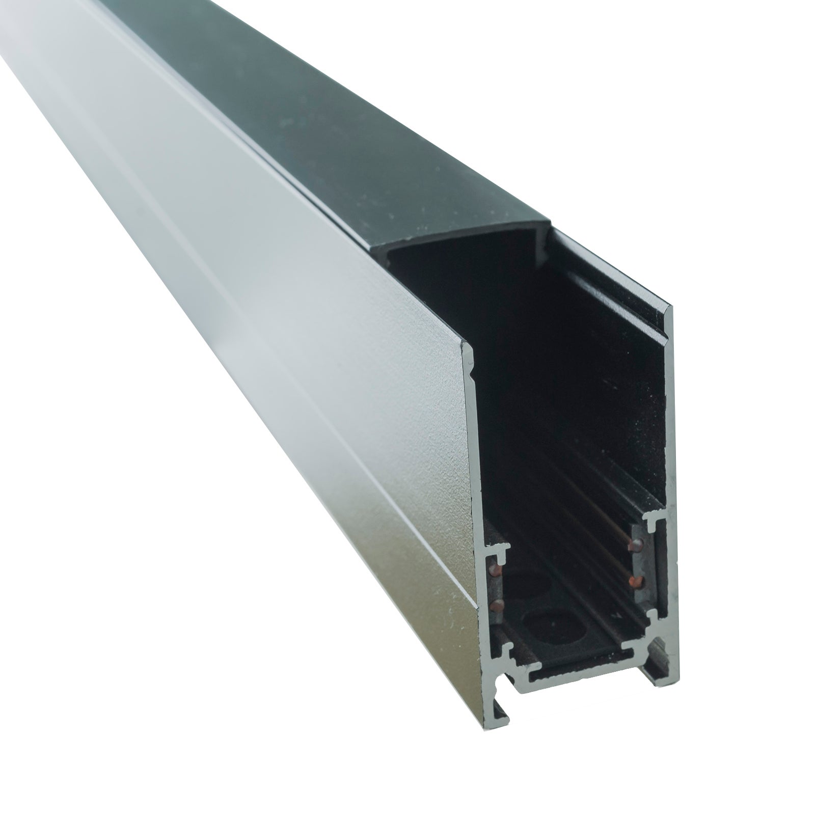 Binario magnetico elettrificato nero supporto luci soffitto parete fari faretti LED track 48V 2mt - 2