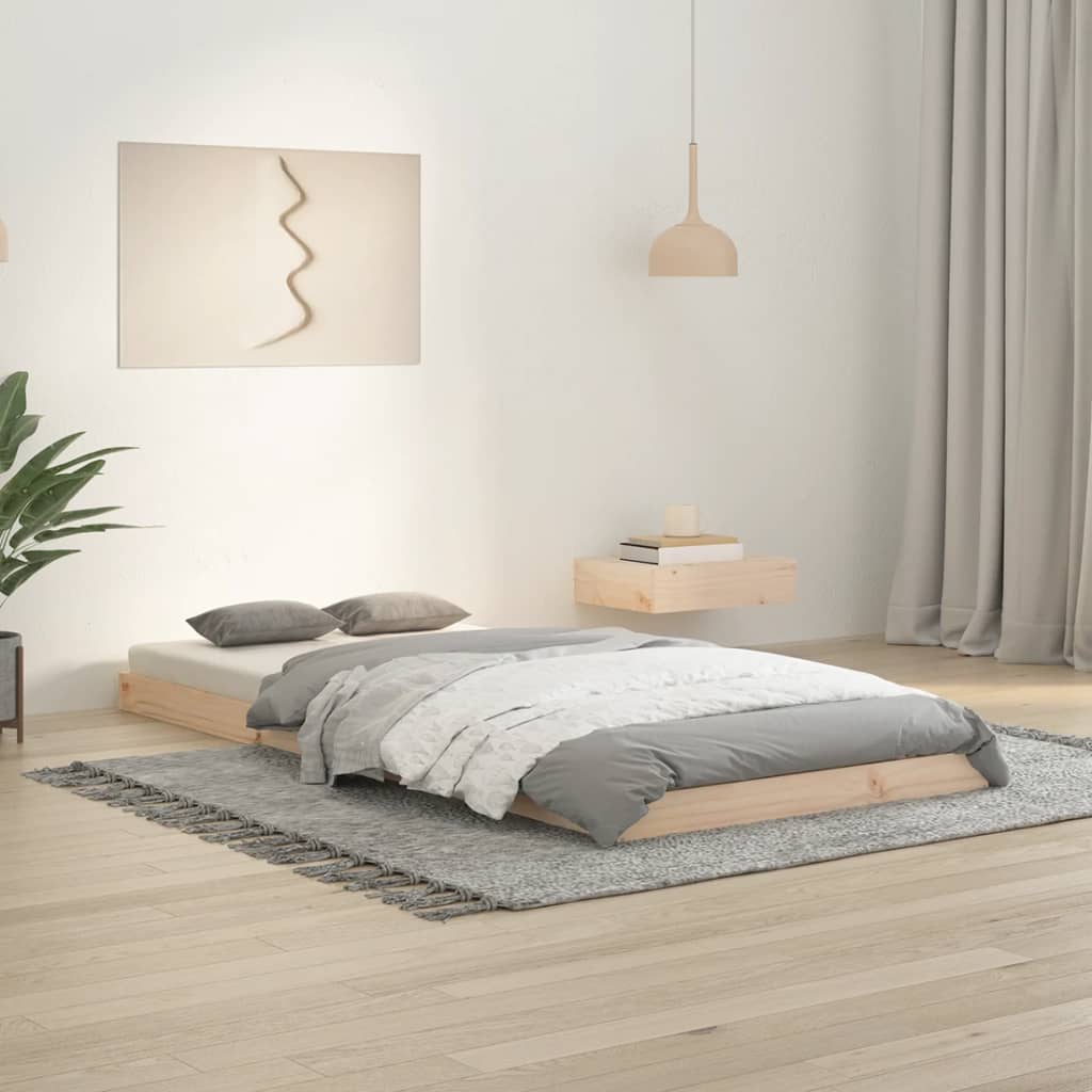 Łóżko Drewniane Rama Łóżka Sofa Brązowe Do Sypialni Pokoju 90 x 200 cm