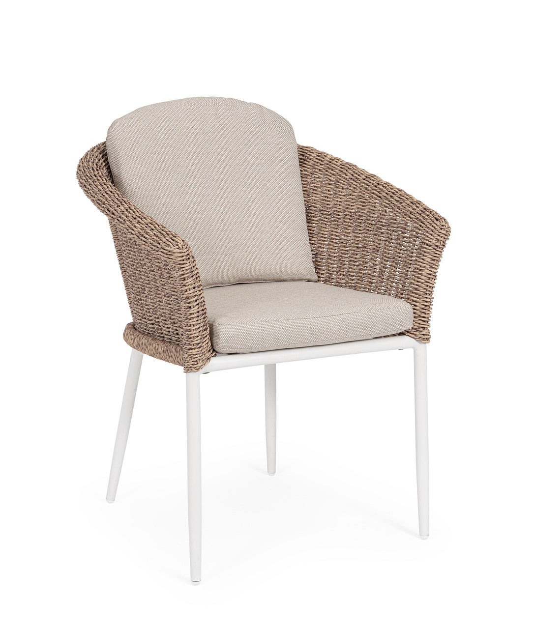 Fotel parowy „OCEANA” z podłokietnikami i poduszkami, z aluminium i włókna syntetycznego, do ogrodu i na werandę