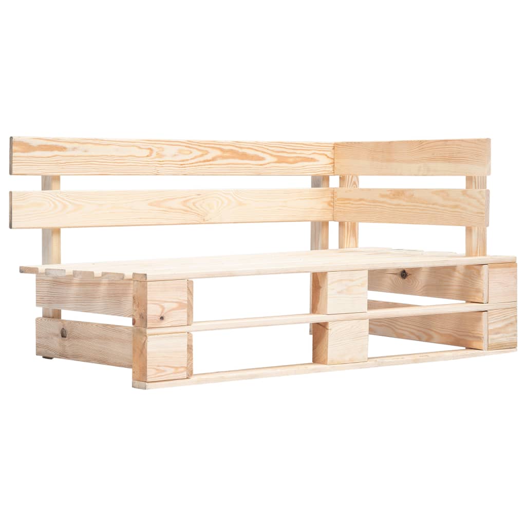 Sofá de esquina de palets de jardín，sofá para exteriore madera de pino impregnada cfw44189
