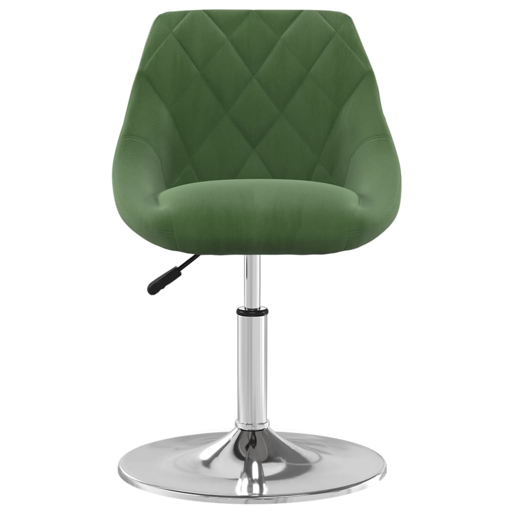 Chaises pivotantes à manger lot de 2 Vert foncé Velours vidaXL - 5