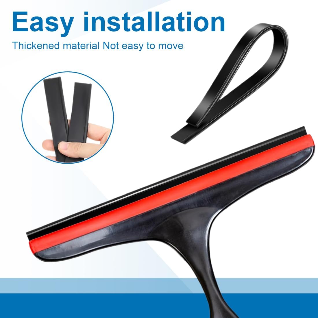 1 Pièce Caoutchouc de Raclette Découpable, Lèvre en Silicone de Rechange, Caoutchouc Souple pour Raclette Vitre Professionnel, (105 cm) - 3