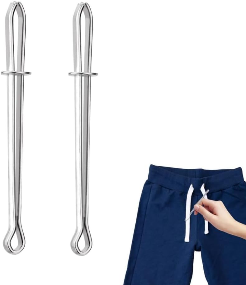 Klipsy ściągające - idealne do zmiany ściągaczy w bluzach z kapturem i kurtkach - 2 sztuki, srebrne