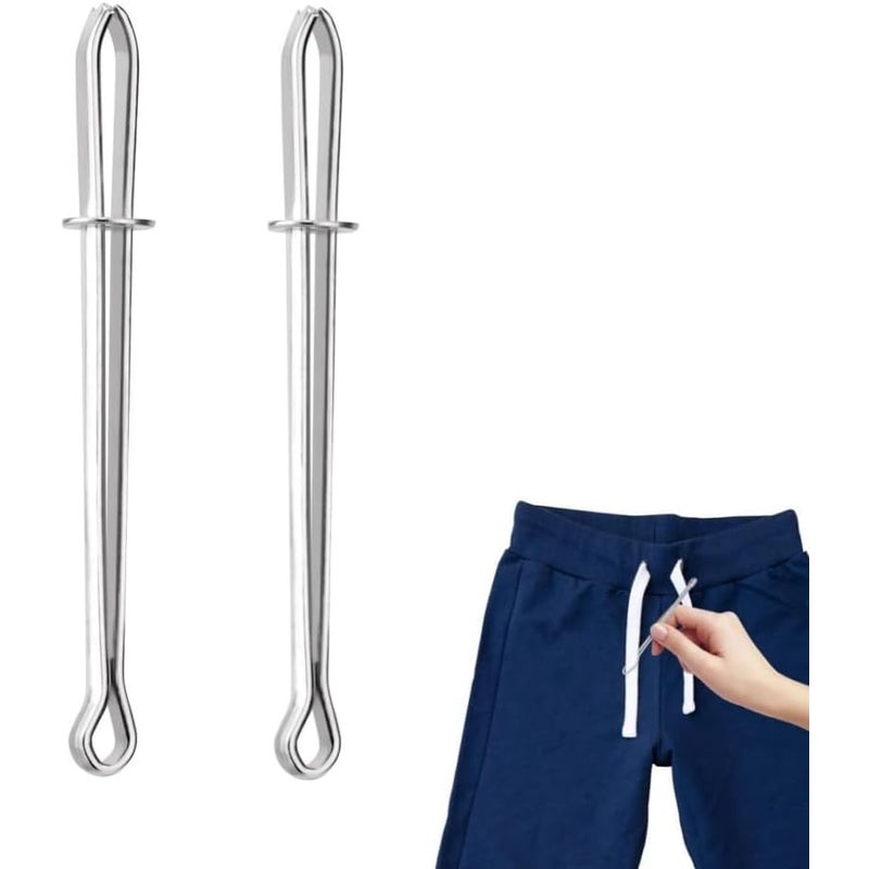 Klipsy ściągające - idealne do zmiany ściągaczy w bluzach z kapturem i kurtkach - 2 sztuki, srebrne