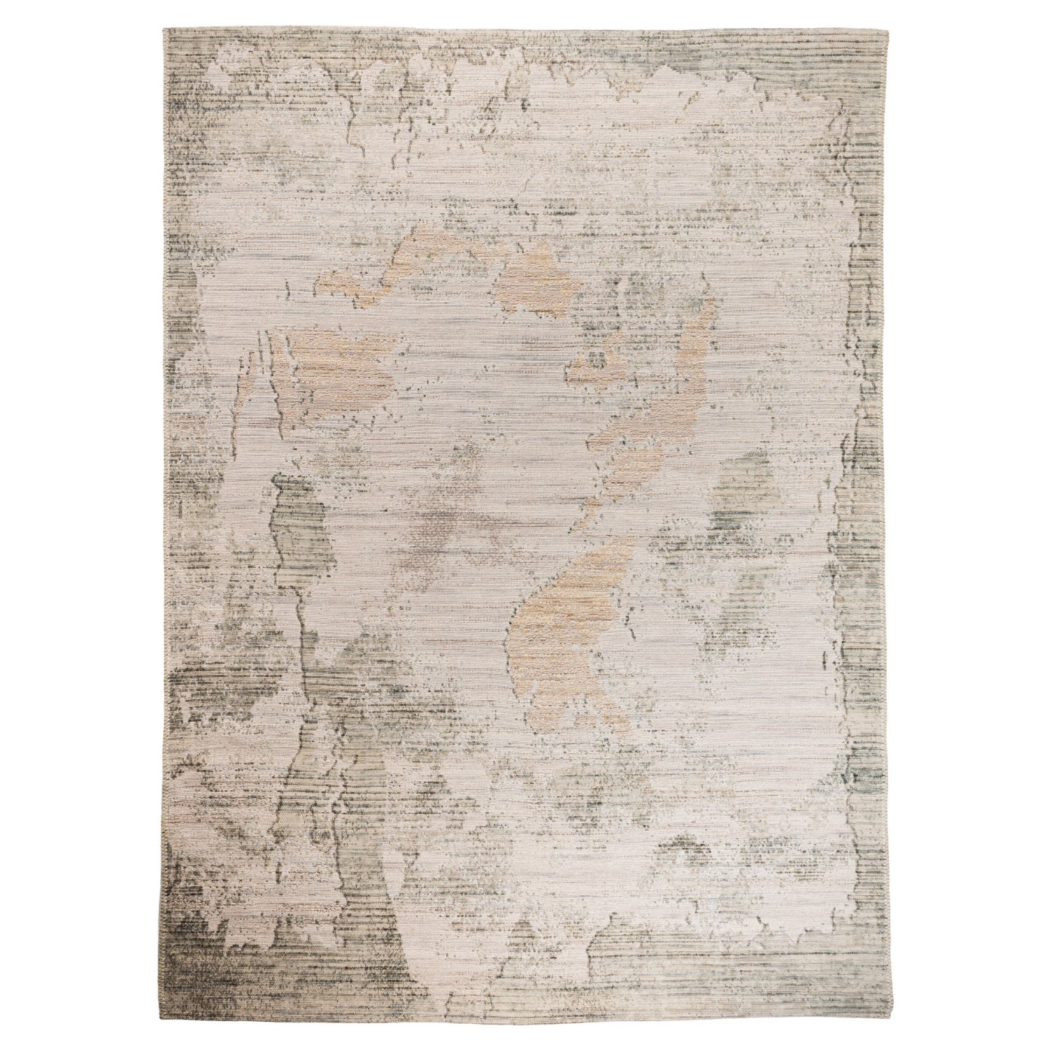 Dywan Wełniany Sahara 160x230 cm Abstrakcyjny Vintage Beżowy