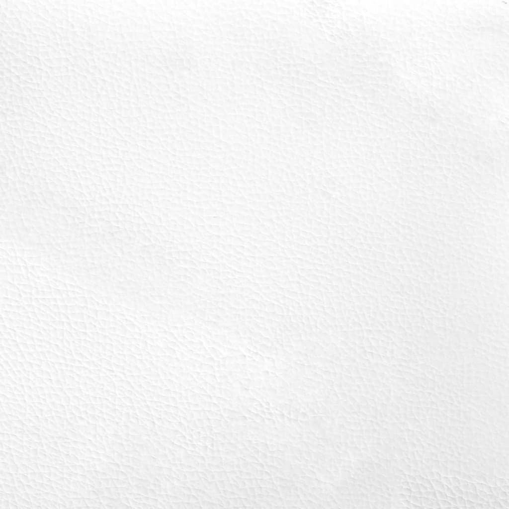 Cadre de lit sans matelas en similicuir blanc pour la chambre, 180 × 200 cm - 8