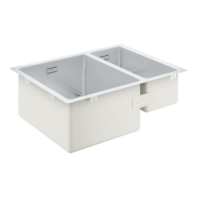 Evier à encastrer 1 bac et demi GROHE K700U acier inoxydable 59,5 x 45 cm
