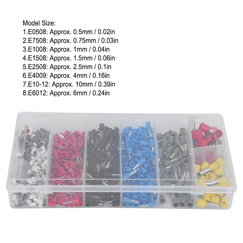 790PCs Terminale isolato Cablaggio Connettore Crimp Ghiera Pala Industriale UType Nylon PVC - 9