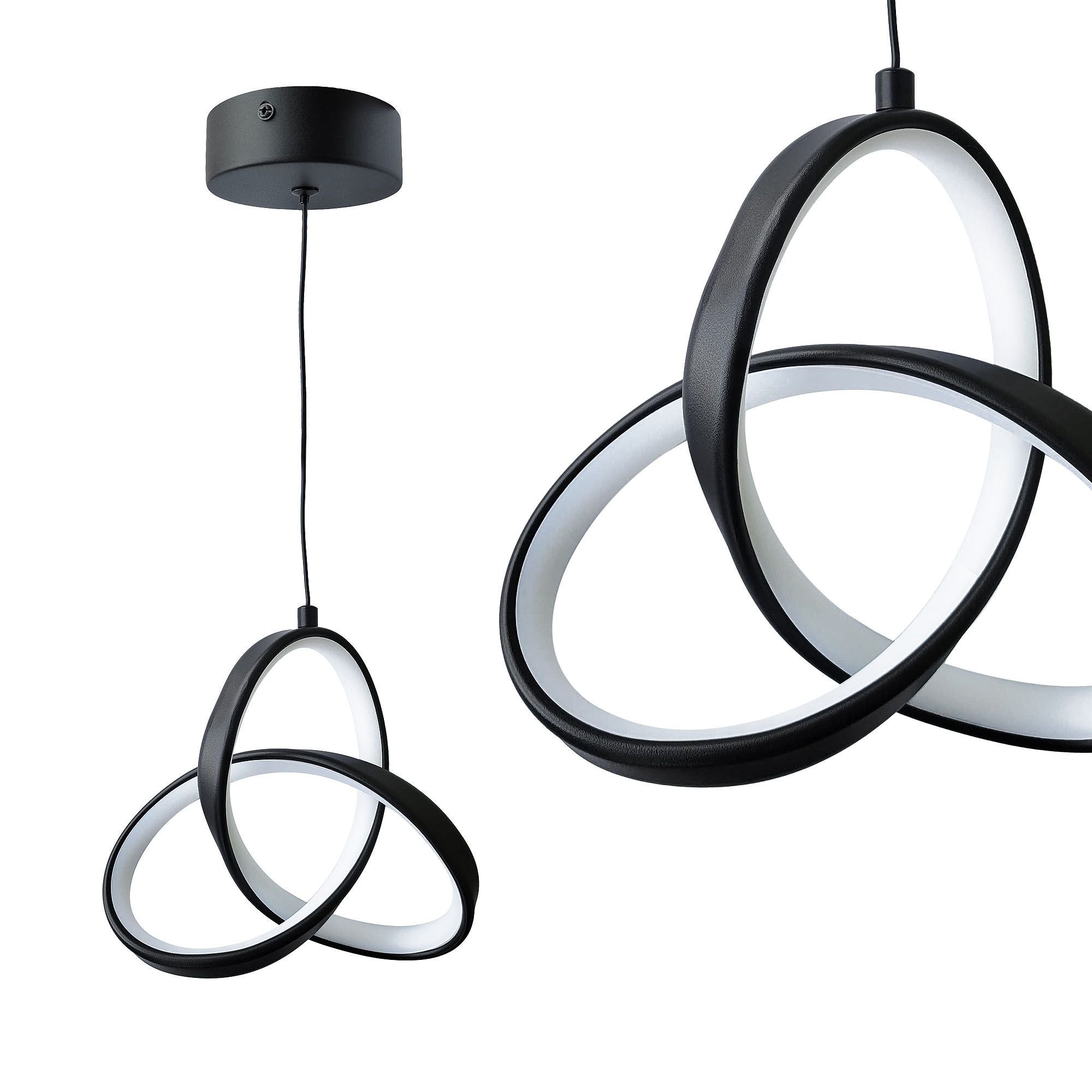 Lampa Sufitowa Wisząca Toolight App1784-Cp Czarny Led