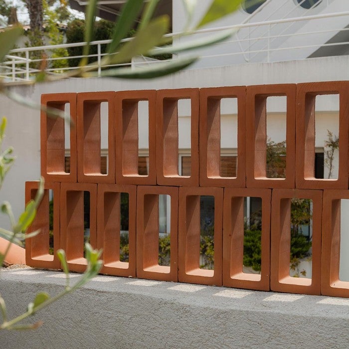 Claustra décoratif rectangulaire en terre cuite – Terracotta naturelle – 10x20 cm – Intérieur / Extérieur – Paquet de 15 pièces - 6