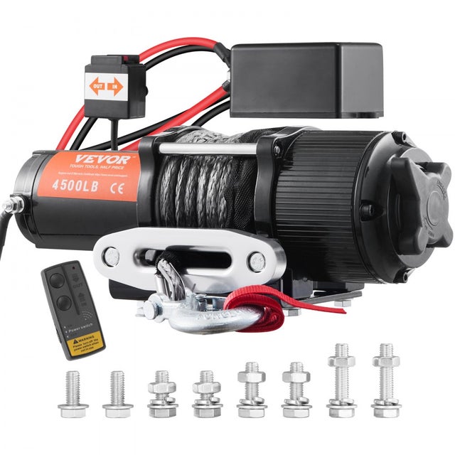 Verricello elettrico in acciaio - 12V 4500 libbre