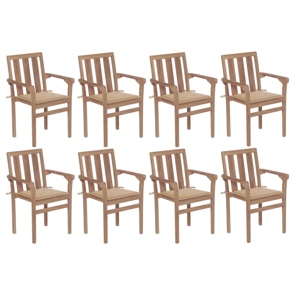 Lot De 8 Chaises Empilables Calisto - Assise En Bois Et Piètement Métal - CLP