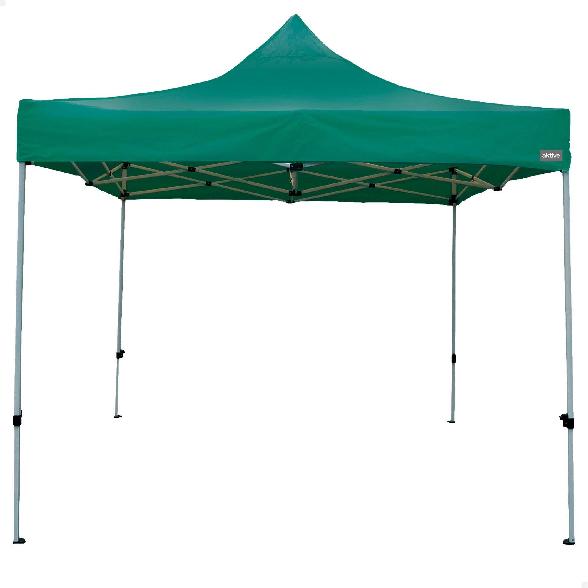 Cenador plegable y ajustable en altura max-air 300x300x220/320 cm verde aktive