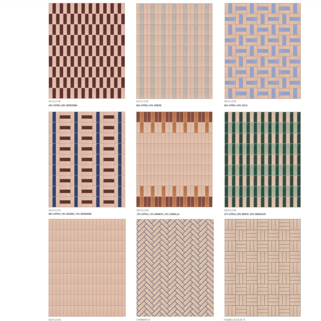 Carrelage Mural Effet Zellige Rose Pâle Mat FARGBLOCK 5x15 cm Cipria (0 ...