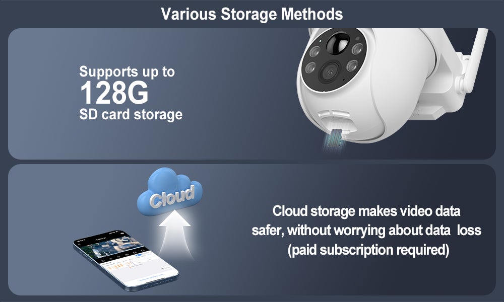 Caméra de surveillance sans fil WiFi extérieure solaire 4MP panoramique 360°, détection PIR, audio bidirectionnel-ZOOHI - 9
