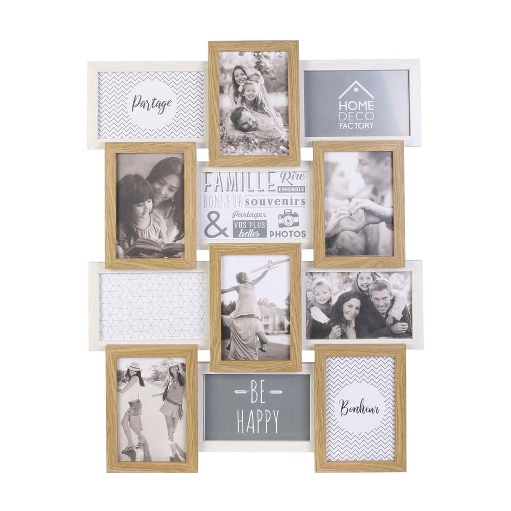 Pêle-mêle - Home Deco Factory - 12 Vues - Bois Et Blanc - 5