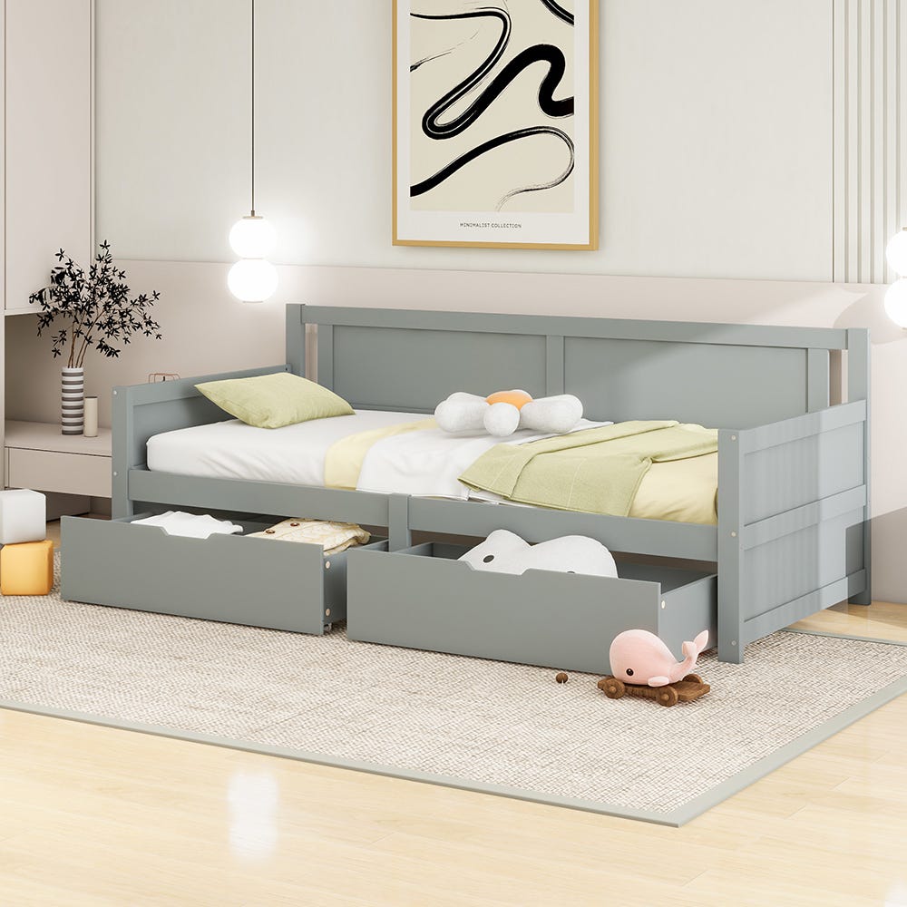 Lit banquette 90 x 200 cm Wood - Chêne - Oliver Furniture Lit banquette 90 x 200 cm Wood - Chêne - Oliver Furniture