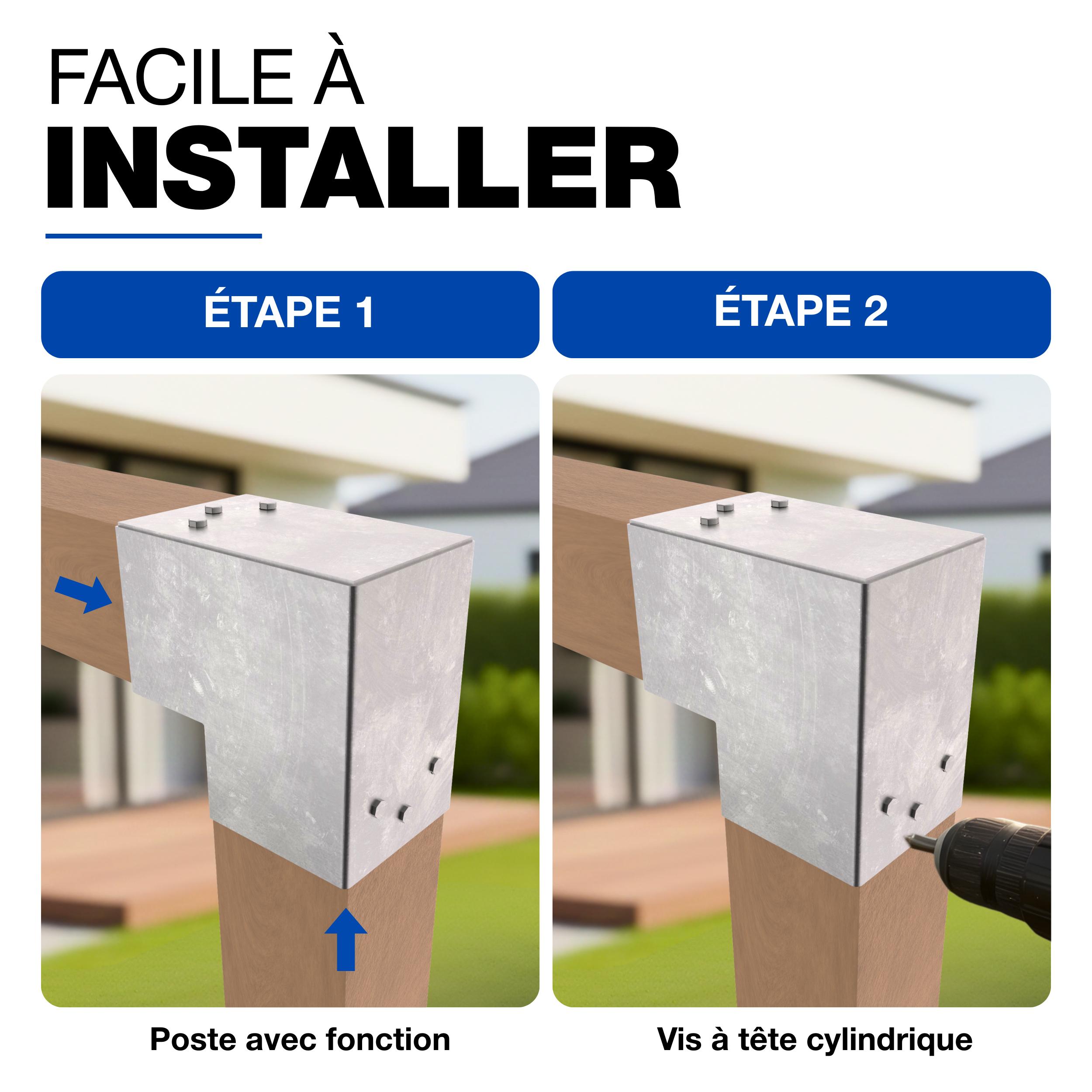 Connecteur de Poteau en L 71x71 mm Galvanisé à Chaud Pergola Forme en L Connecteur de Poteau d’Angle Pavillon Pergola Connexion D'Angle GeZu Impex - 3