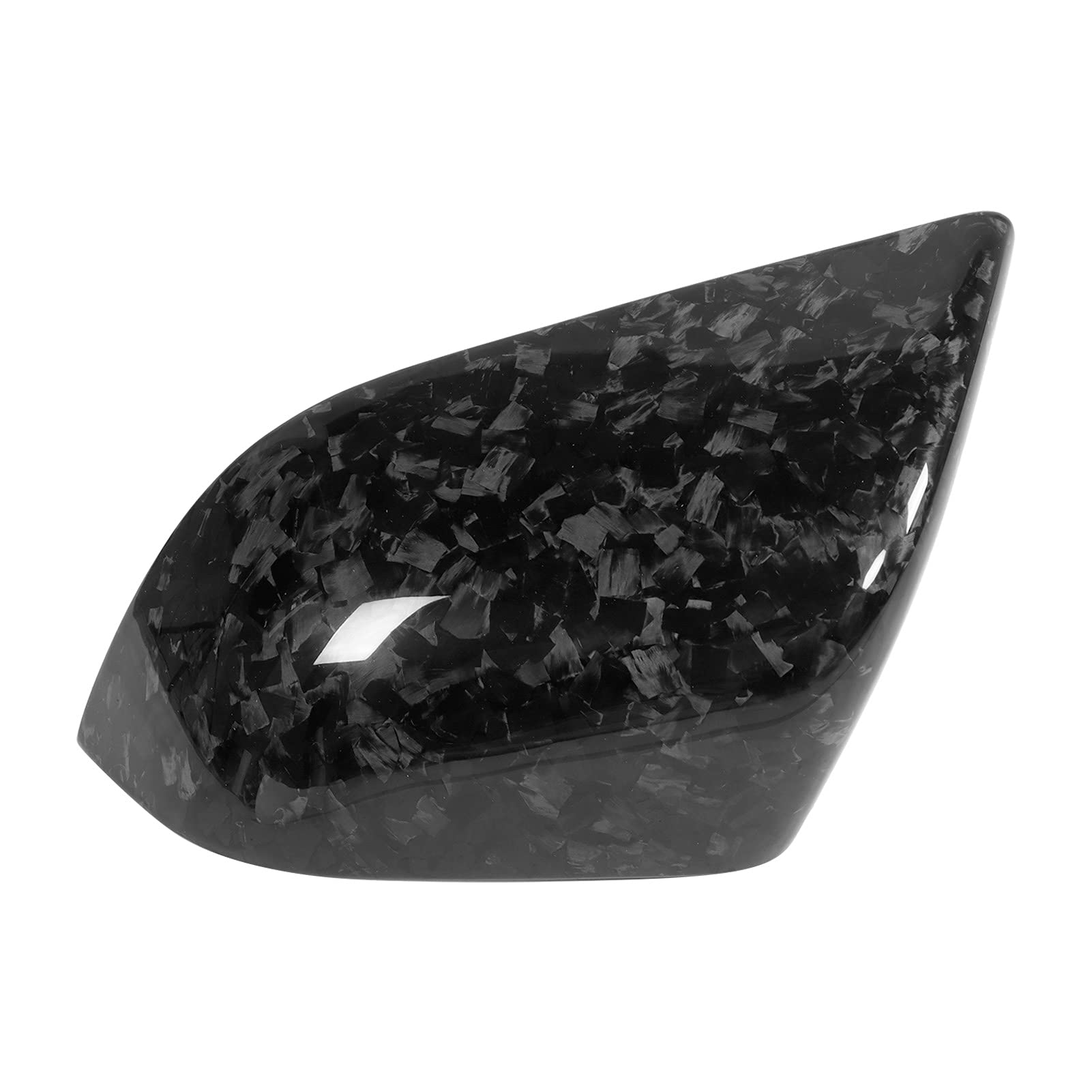 Coppia di copri specchietti retrovisori laterali StickOn Cap in fibra di carbonio adatti per Tesla 2018-2021 - 5