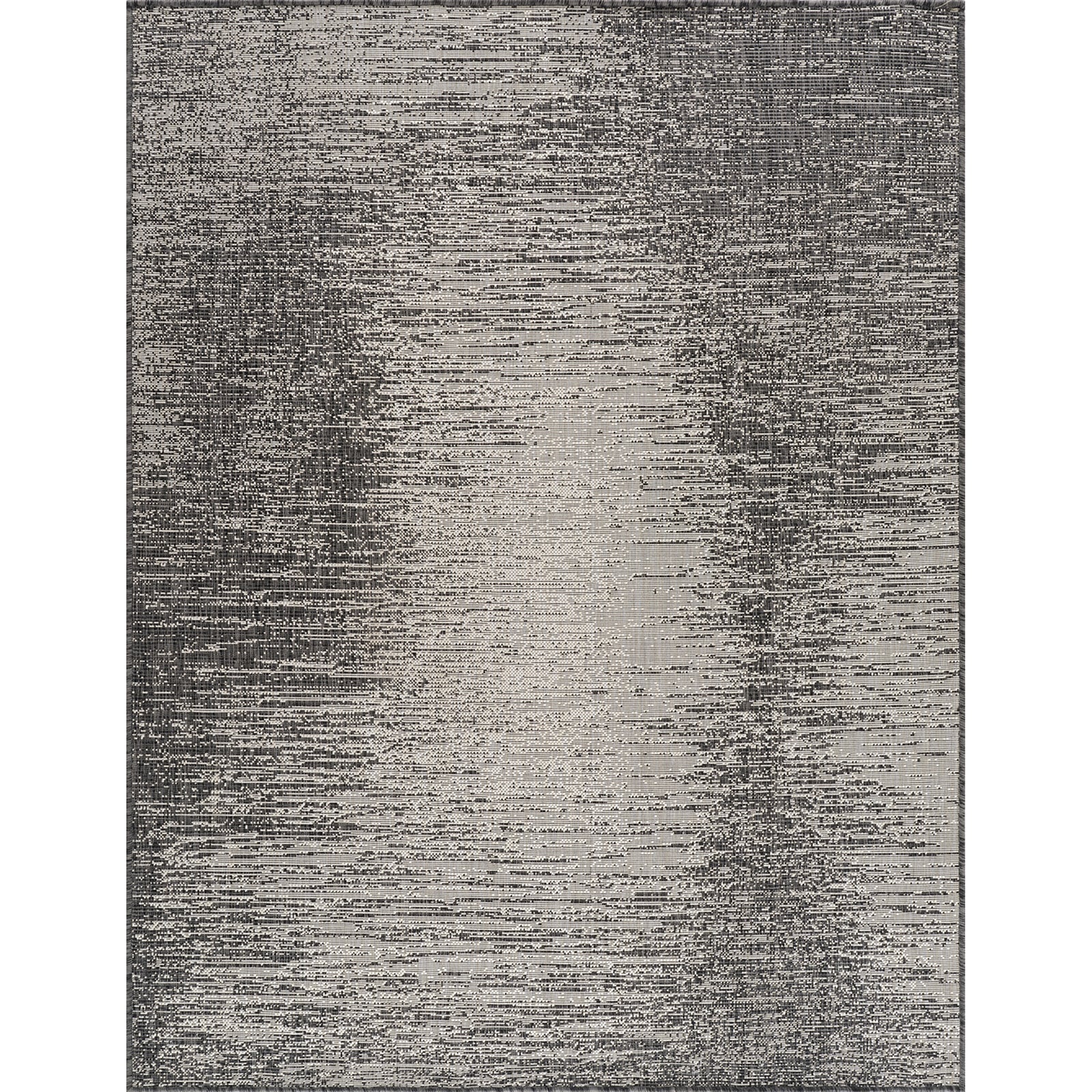 Tapis Extérieur Terrasse Balcon 160x213 Cm Livabliss Kemer - Moderne Marbre Abstrait Ivoire Gris