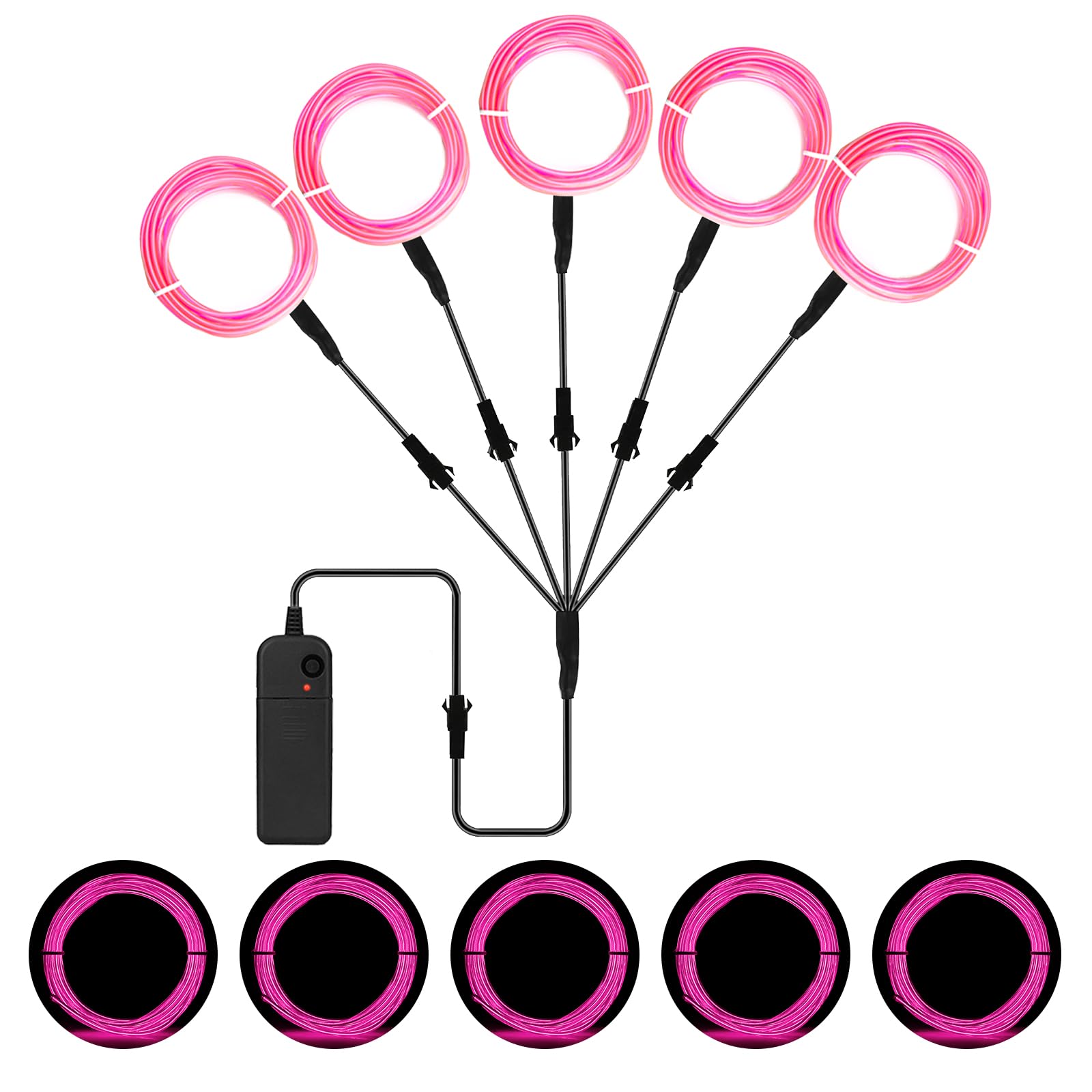 Drut EL, 1 m neonowego światła Flash Electroluminescence, używany do projektowania DIY, dekoracji