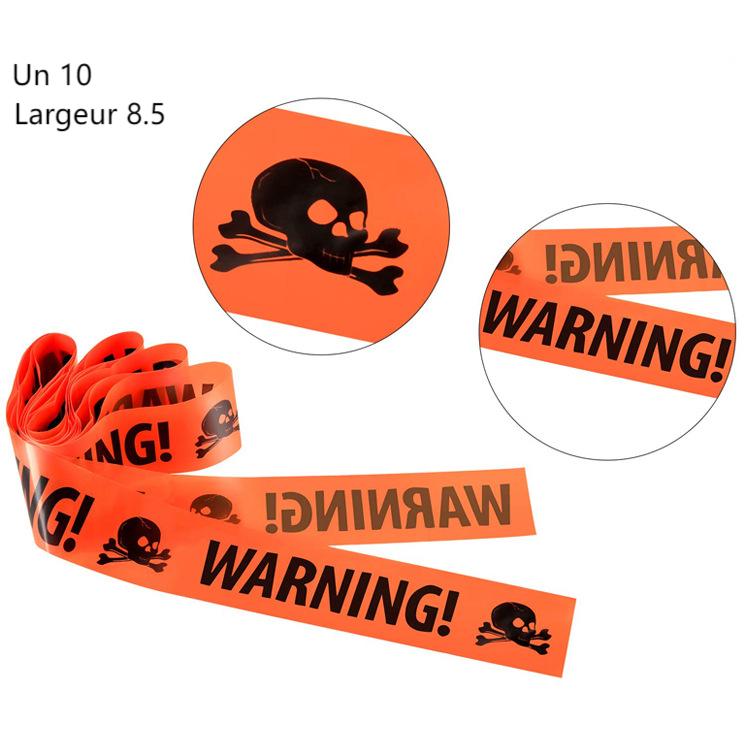 Taśma ostrzegawcza na Halloween, taśma ostrzegawcza używana do strasznych dekoracji, może być używana wewnątrz i na zewnątrz