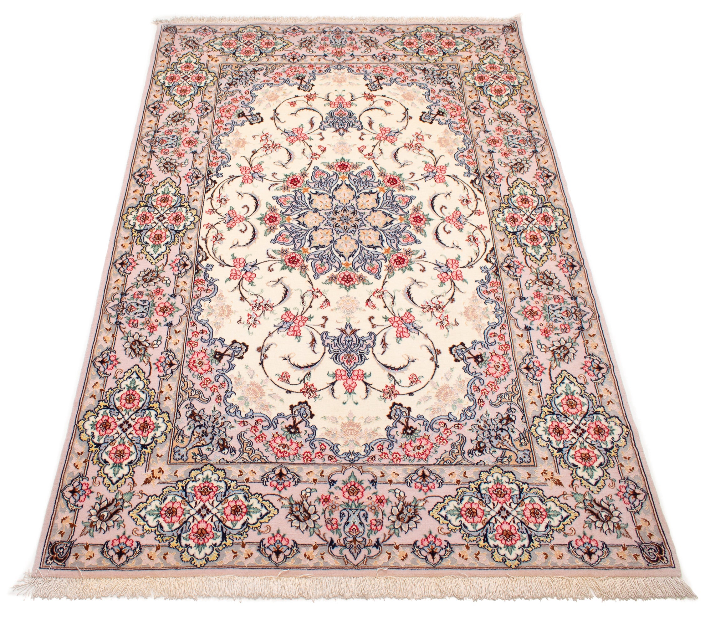Tapis Senneh Persan – 168x128 Cm, 100% Laine, Fait Main, Multicolore
